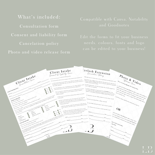 Lash Lift & Tint Consent Forms